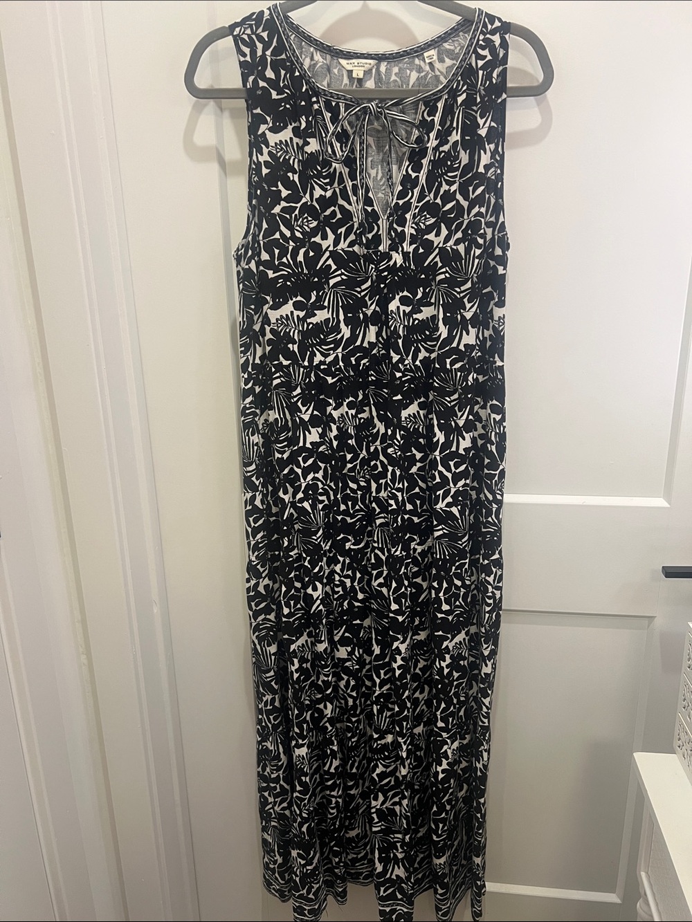Black and White Floral Maxi Dress